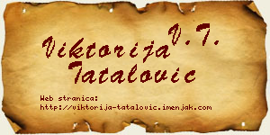 Viktorija Tatalović vizit kartica
